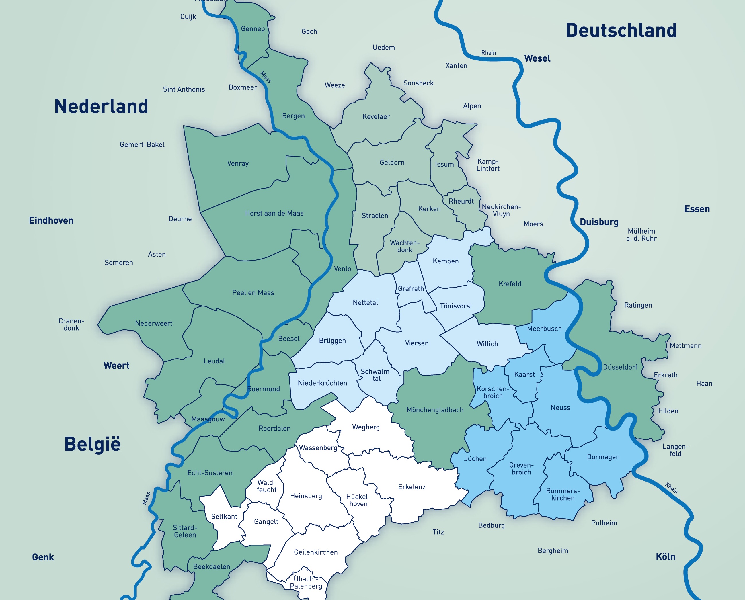 Kreis Heinsberg, Sittard-Geleen en Beekdaelen worden lid van euregio rijn-maas-noord