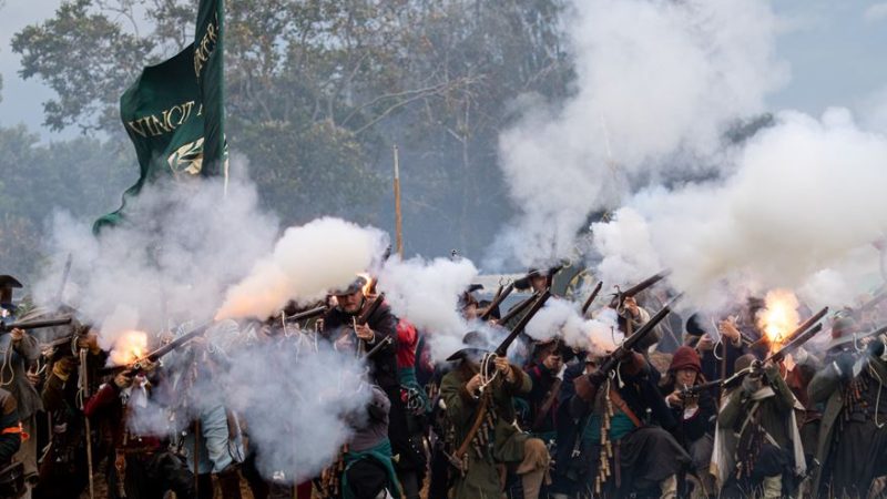 Die Slag om Grolle wird in Groenlo nachgestellt. Foto: Marcel Houwer