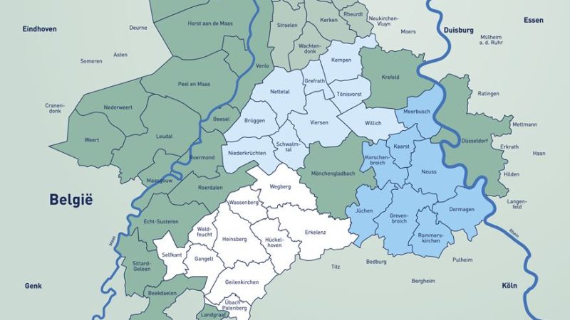 Karte euregio rhein-maas-nord