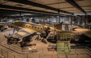 Ein Blick in die Militärfahrzeugausstellung. Foto: Kriegsmuseum Overloon