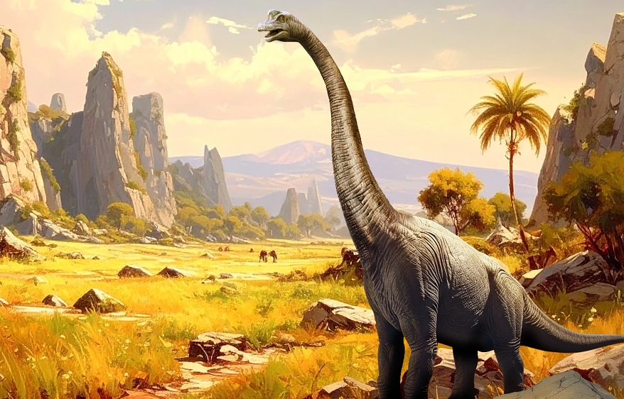 Auch ein Brachiosaurus ist im Burgers' Zoo zu sehen. Grafik: Burgers' Zoo
